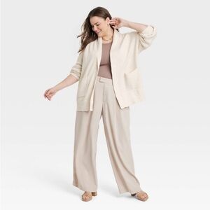 Women's Open Layering Cardigan - A New
Day Oatmeal new